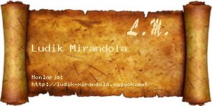Ludik Mirandola névjegykártya